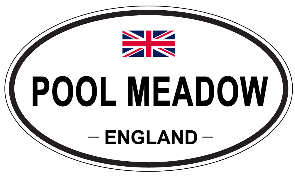 POOL MEADOW, ENGLAND - Oval Sticker