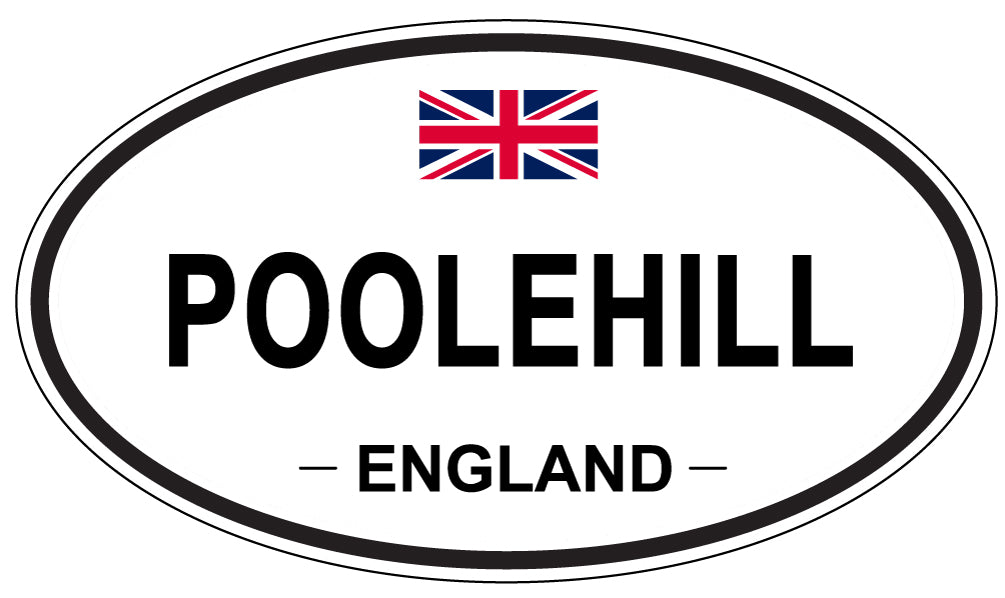 POOLEHILL, ENGLAND - Oval Sticker