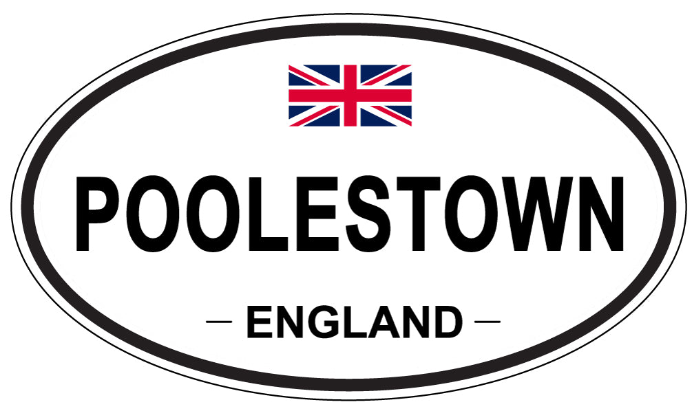 POOLESTOWN, ENGLAND - Oval Sticker