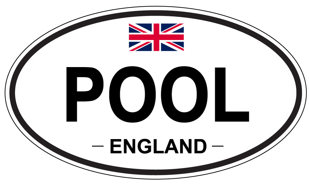 POOL, England - Oval Magnet