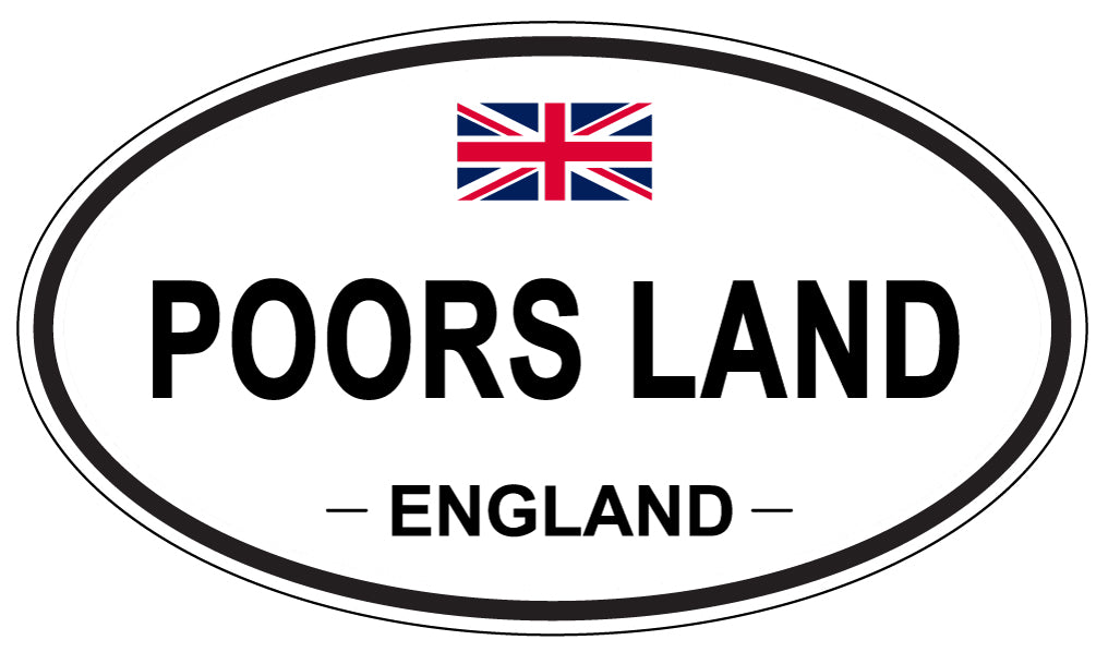 POORS LAND, England - Oval Magnet