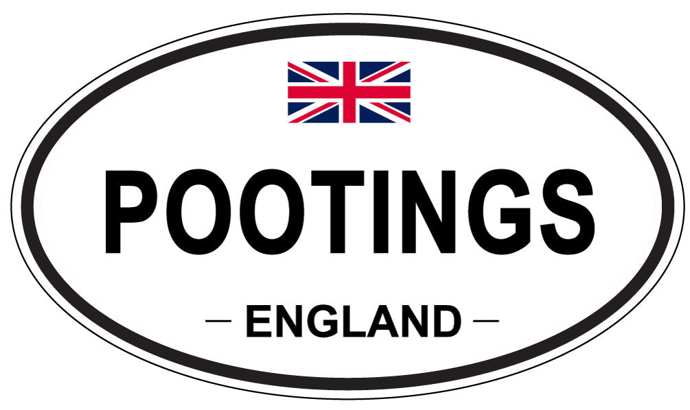 POOTINGS, England - Oval Magnet