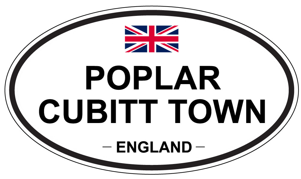 POPLAR CUBITT TOWN, ENGLAND - Oval Sticker