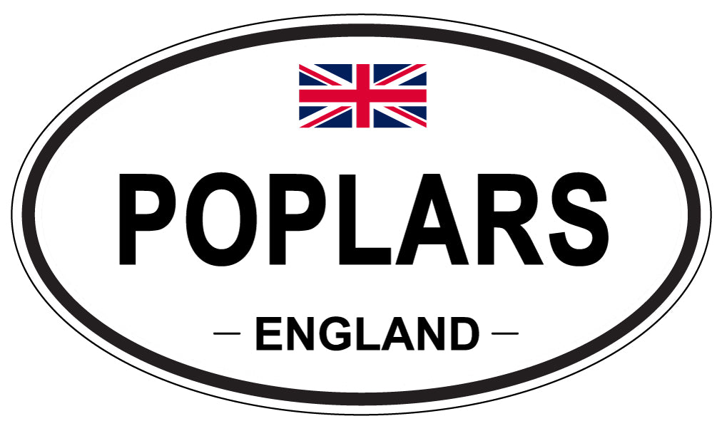 POPLARS, ENGLAND - Oval Sticker