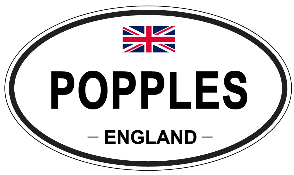 POPPLES, ENGLAND - Oval Sticker