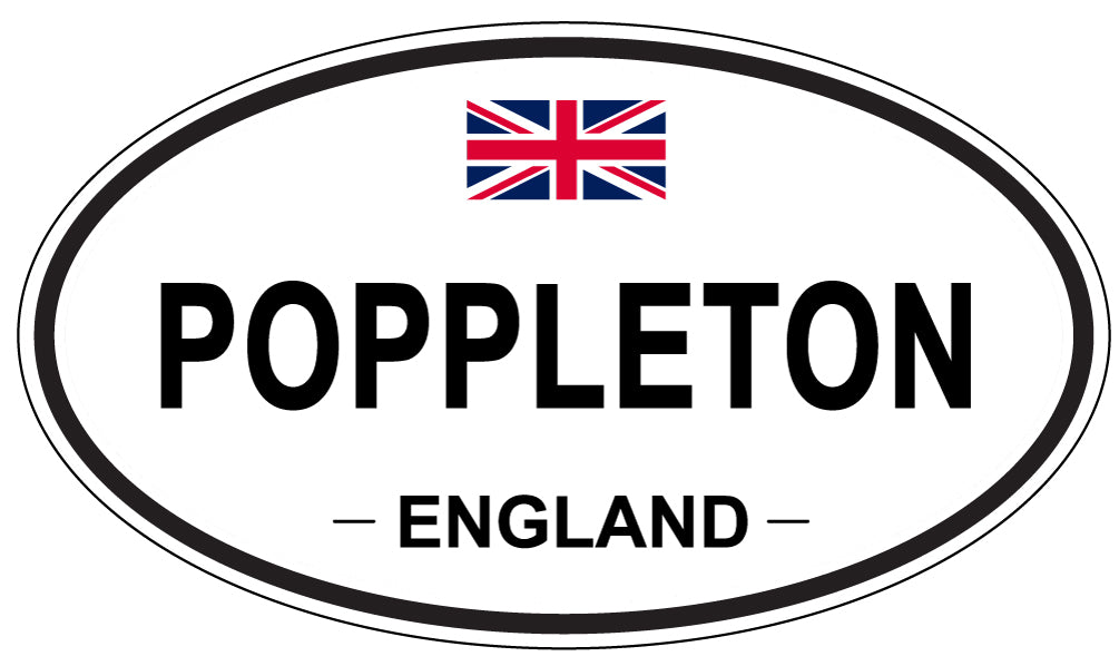 POPPLETON, England - Oval Magnet