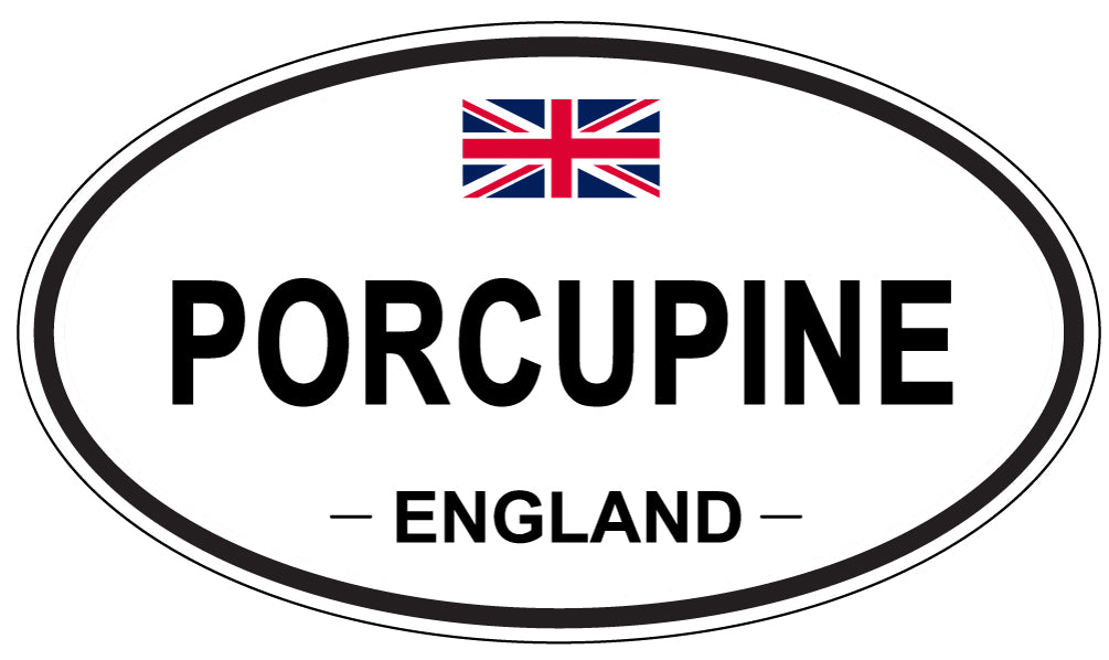 PORCUPINE, England - Oval Magnet