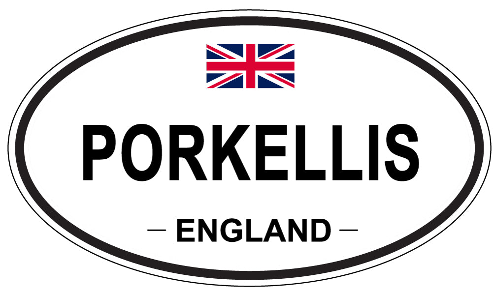 PORKELLIS, ENGLAND - Oval Sticker