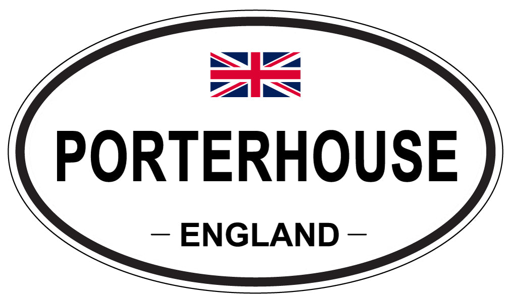 PORTERHOUSE, England - Oval Magnet