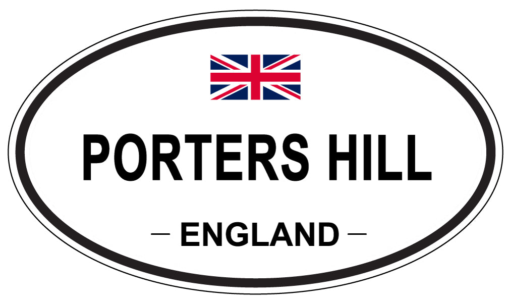 PORTERS HILL, ENGLAND - Oval Sticker