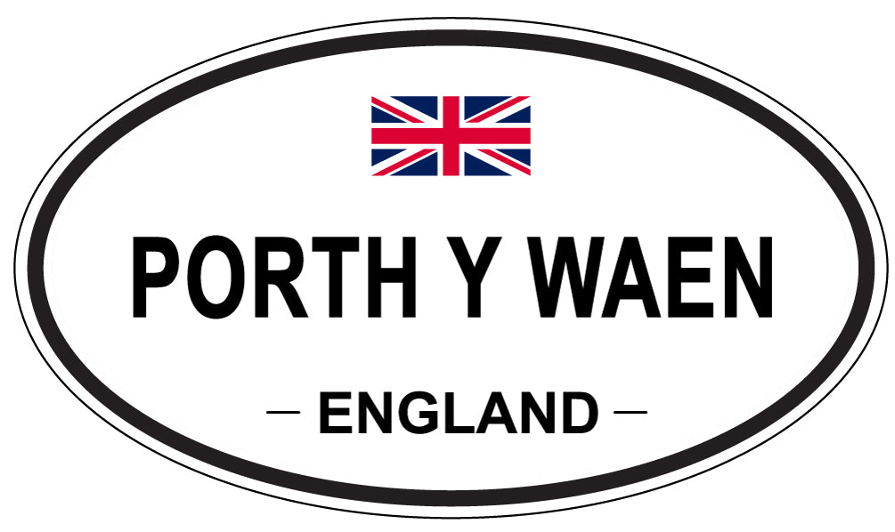 PORTH Y WAEN, England - Oval Magnet