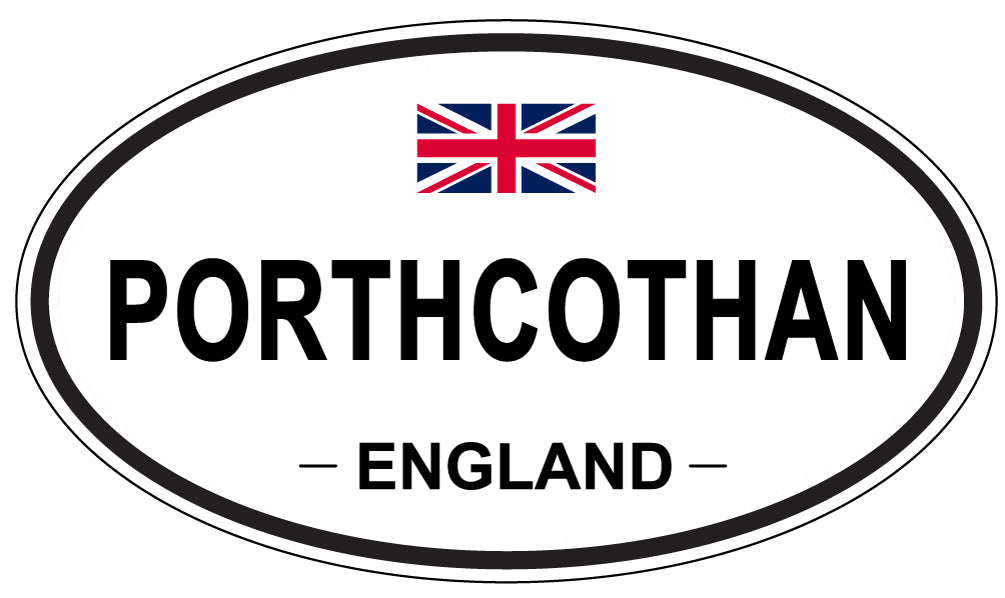 PORTHCOTHAN, ENGLAND - Oval Sticker