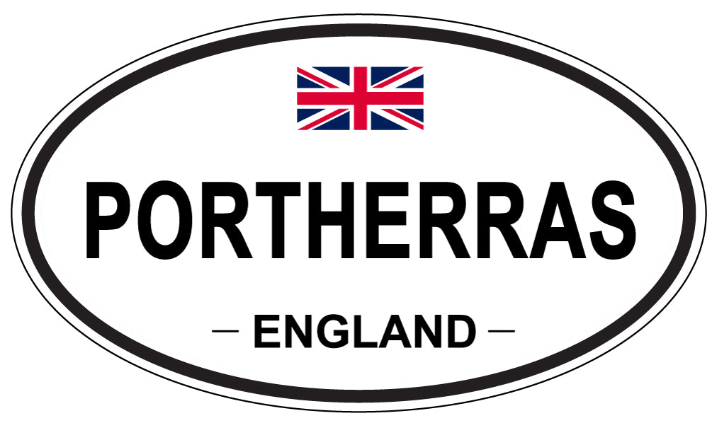PORTHERRAS, ENGLAND - Oval Sticker