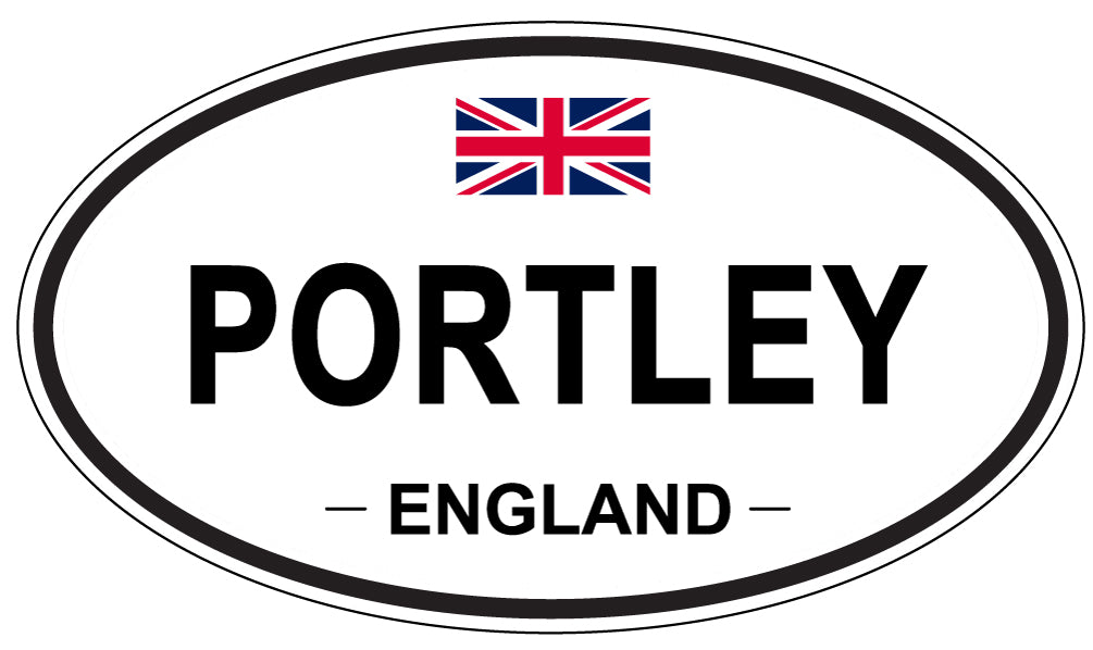 PORTLEY, ENGLAND - Oval Sticker
