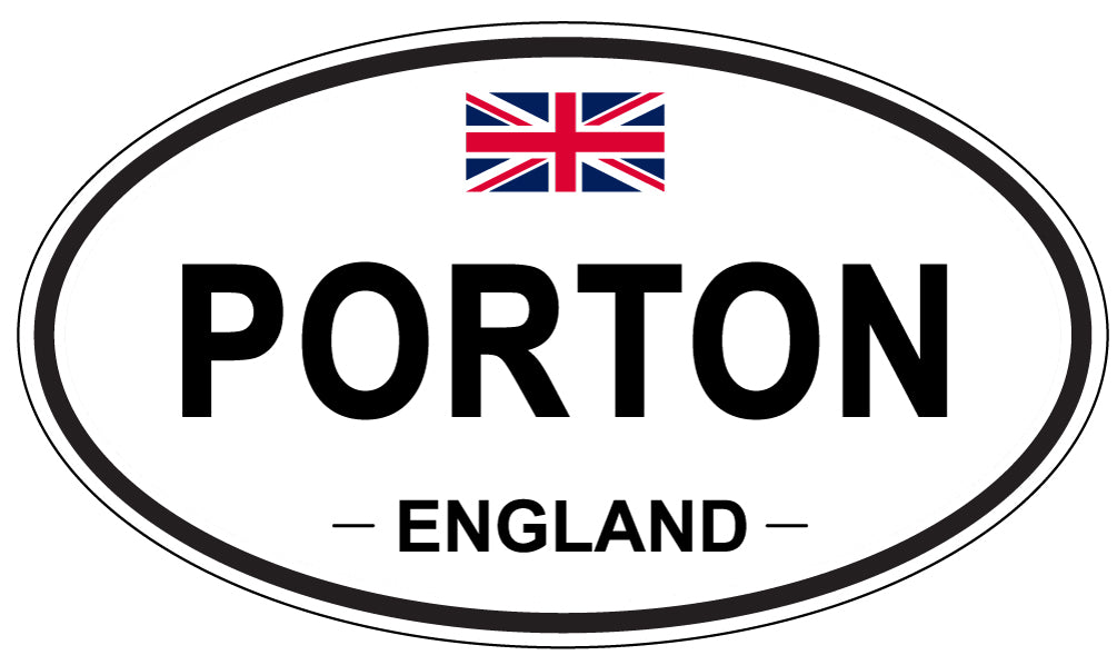 PORTON, ENGLAND - Oval Sticker