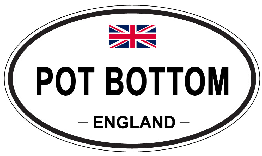 POT BOTTOM, England - Oval Magnet