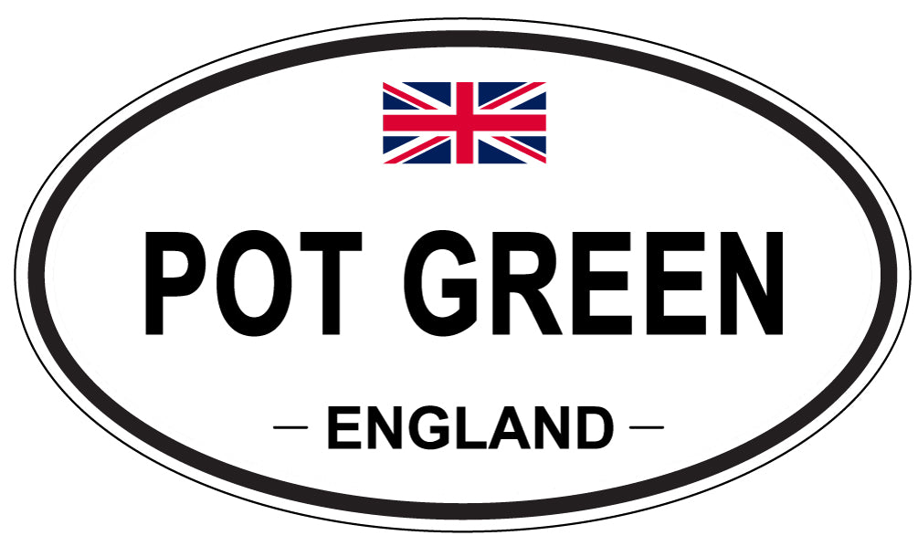POT GREEN, ENGLAND - Oval Sticker