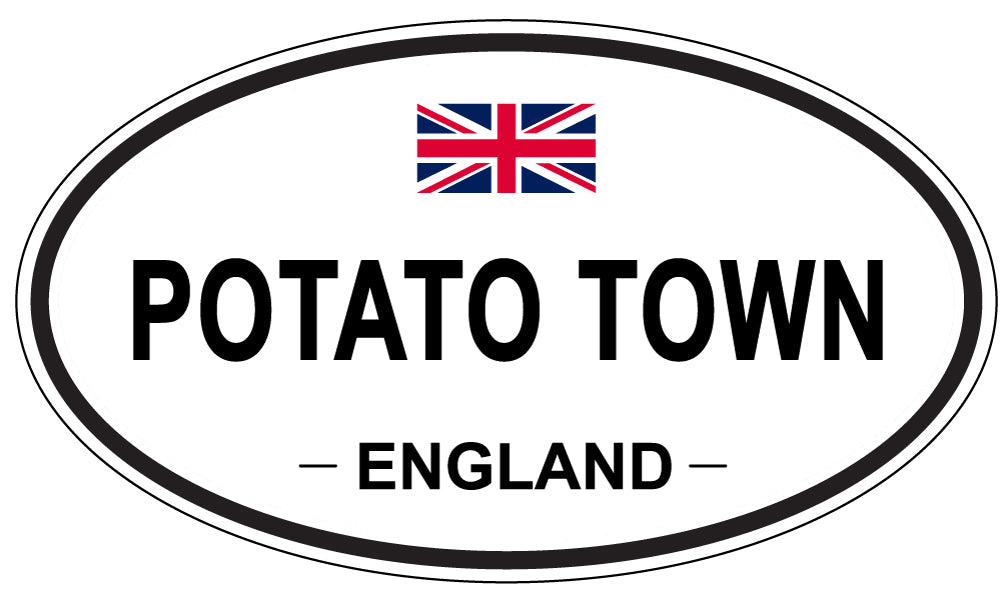 POTATO TOWN, England - Oval Magnet