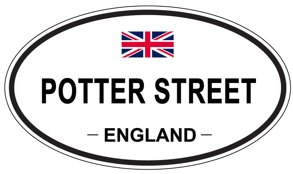 POTTER STREET, England - Oval Magnet