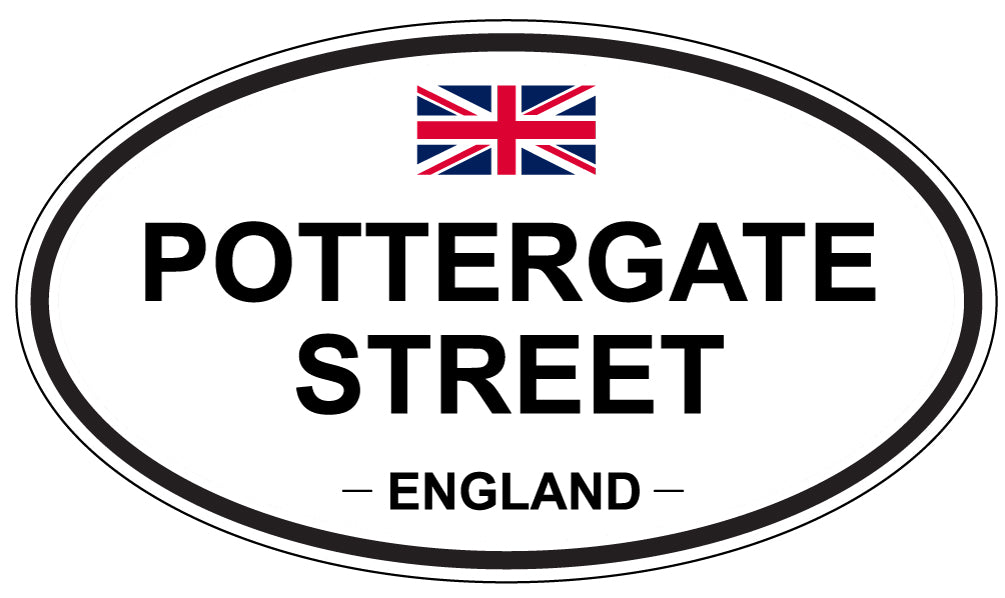 POTTERGATE STREET, England - Oval Magnet
