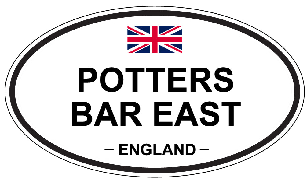 POTTERS BAR EAST, ENGLAND - Oval Sticker