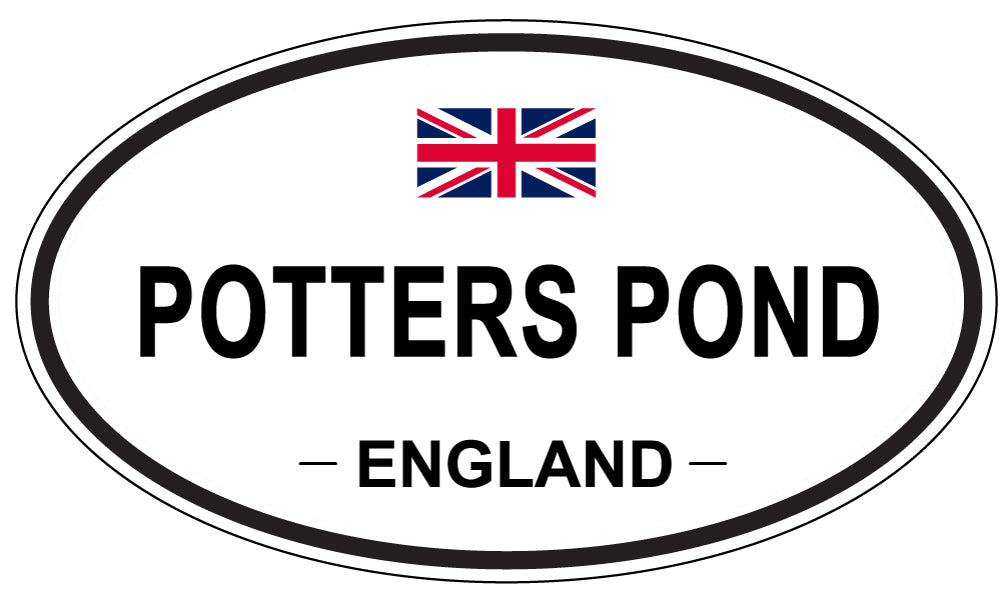 POTTERS POND, England - Oval Magnet