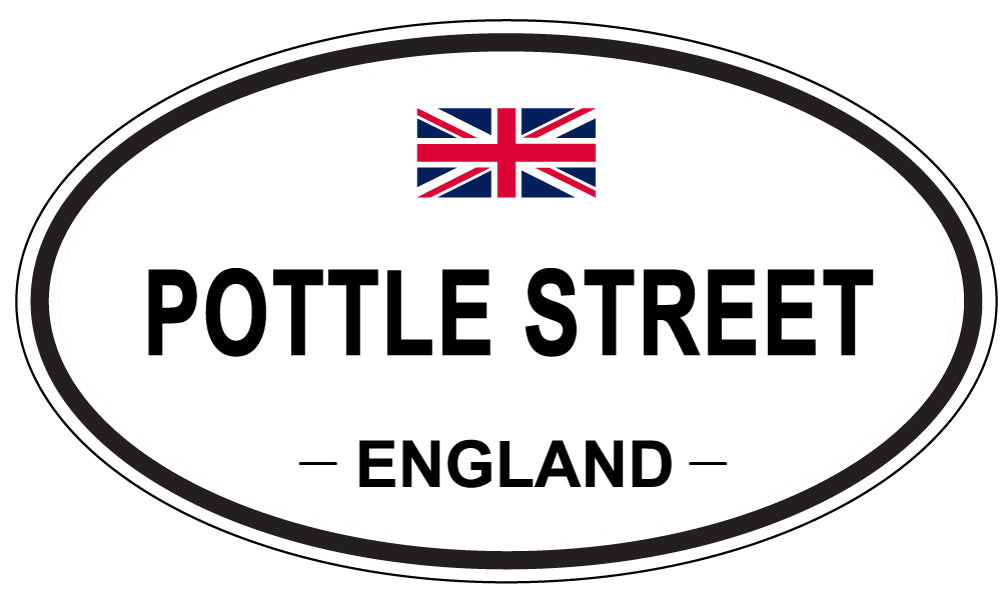 POTTLE STREET, England - Oval Magnet