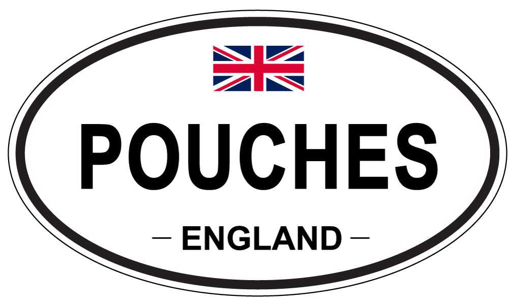 POUCHES, England - Oval Magnet