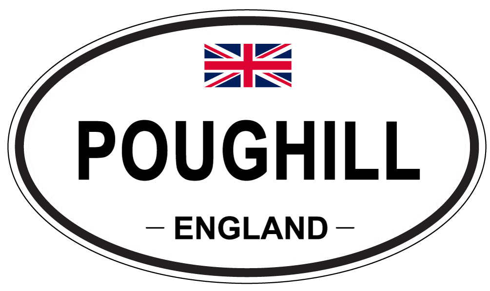 POUGHILL, England - Oval Magnet