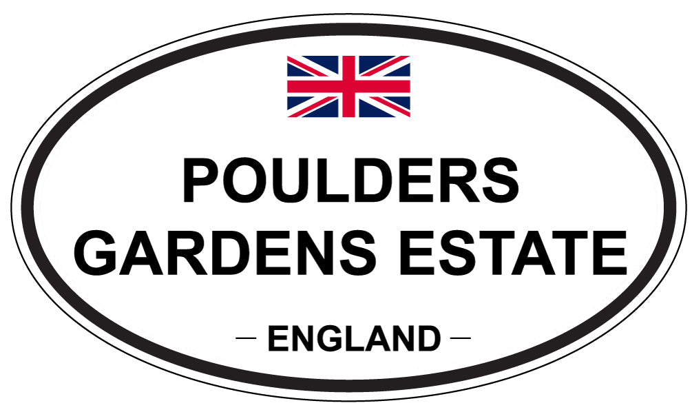 POULDERS GARDENS ESTATE, England - Oval Magnet