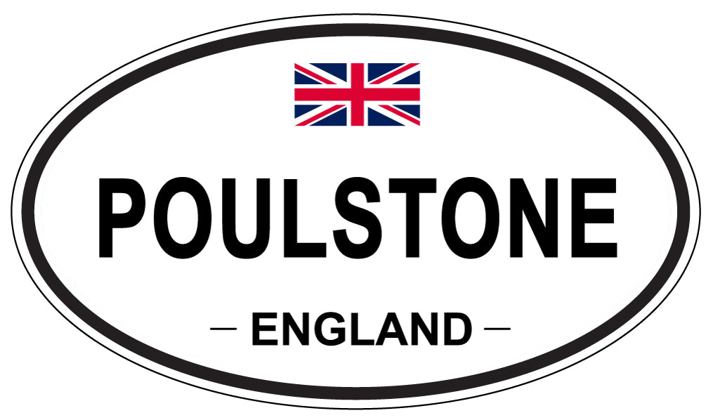 POULSTONE, ENGLAND - Oval Sticker