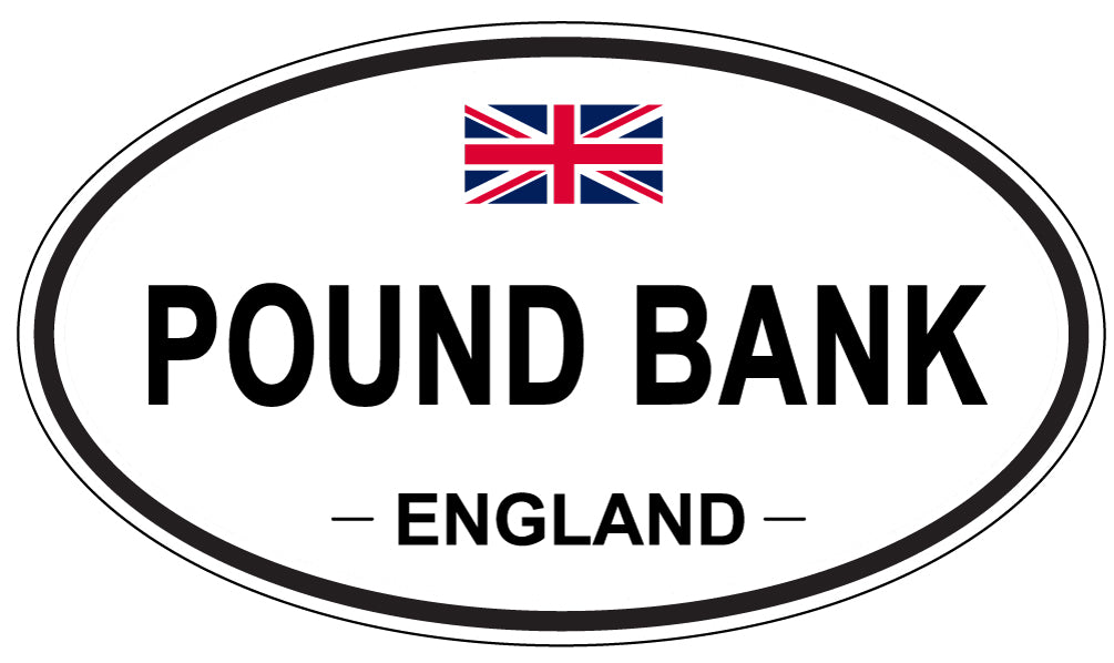 POUND BANK, England - Oval Magnet