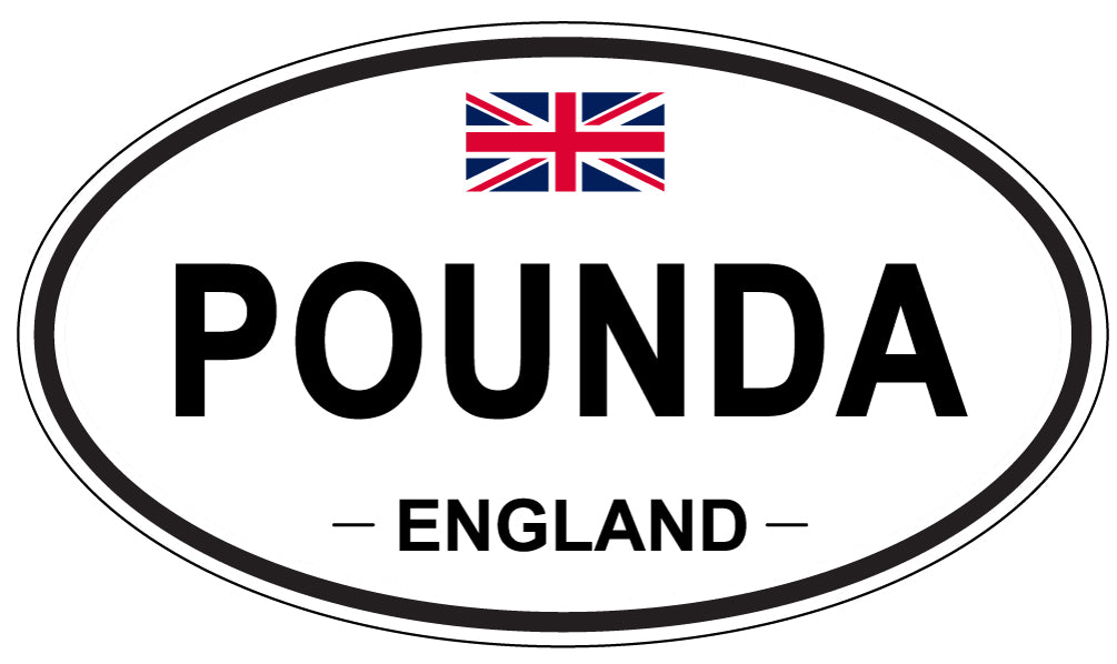 POUNDA, England - Oval Magnet
