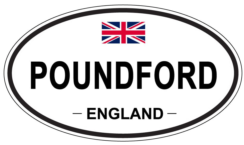 POUNDFORD, England - Oval Magnet