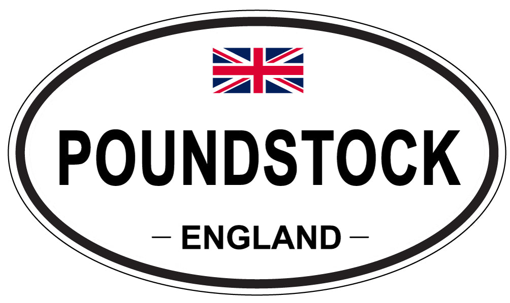 POUNDSTOCK, England - Oval Magnet