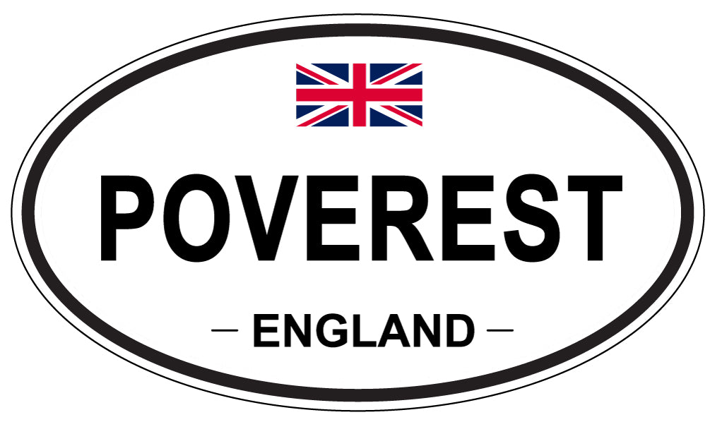 POVEREST, England - Oval Magnet