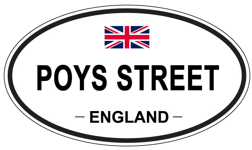 POYS STREET, England - Oval Magnet