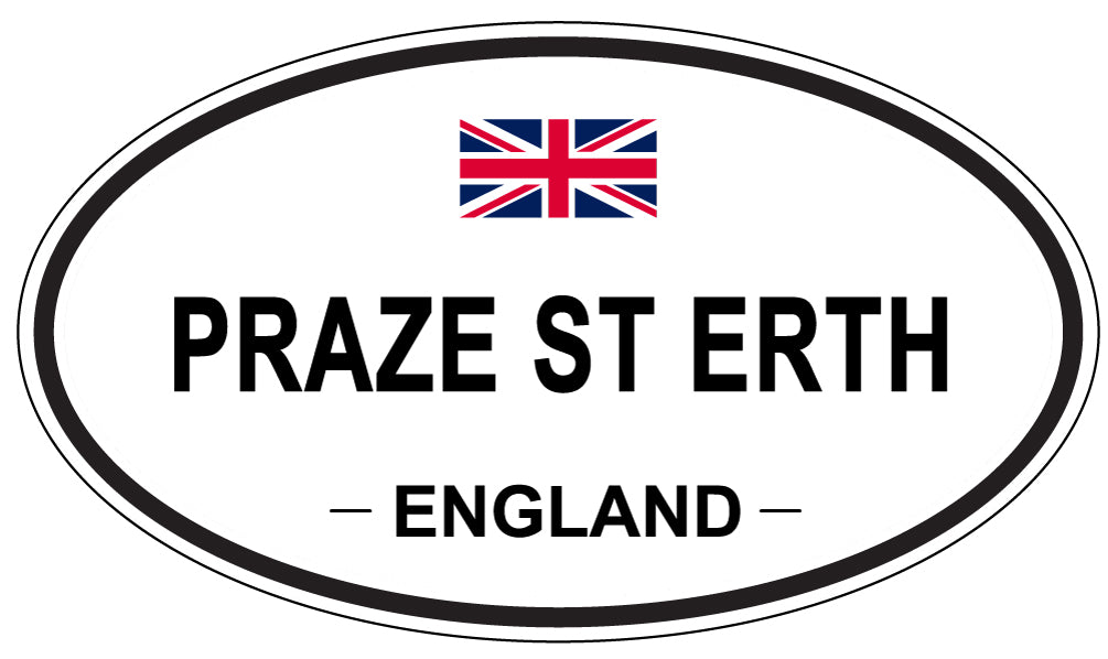 PRAZE ST ERTH, England - Oval Magnet
