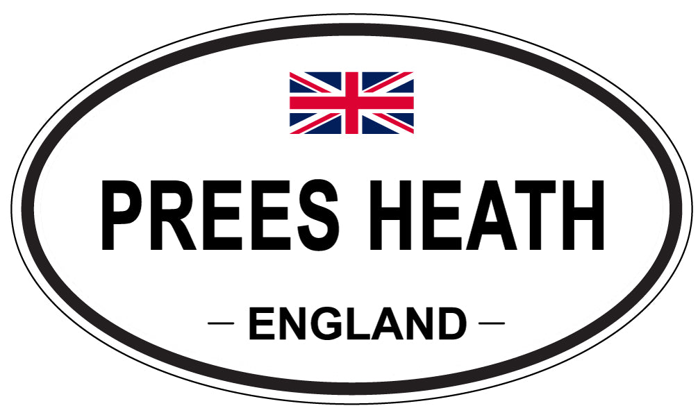 PREES HEATH, England - Oval Magnet