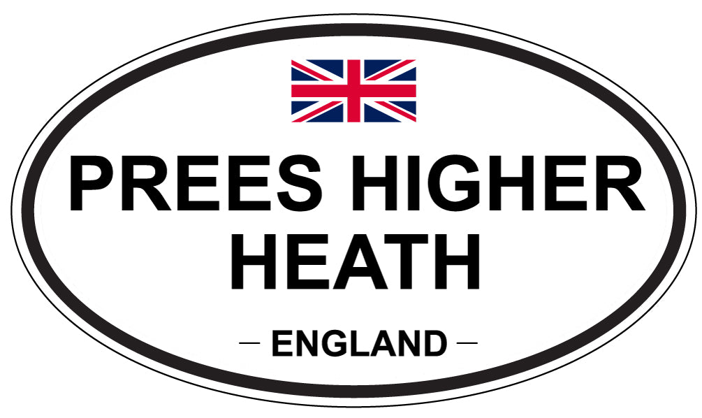 PREES HIGHER HEATH, England - Oval Magnet