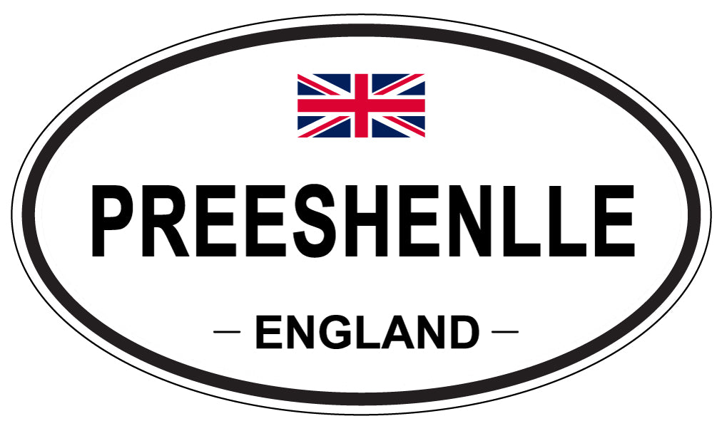 PREESHENLLE, England - Oval Magnet
