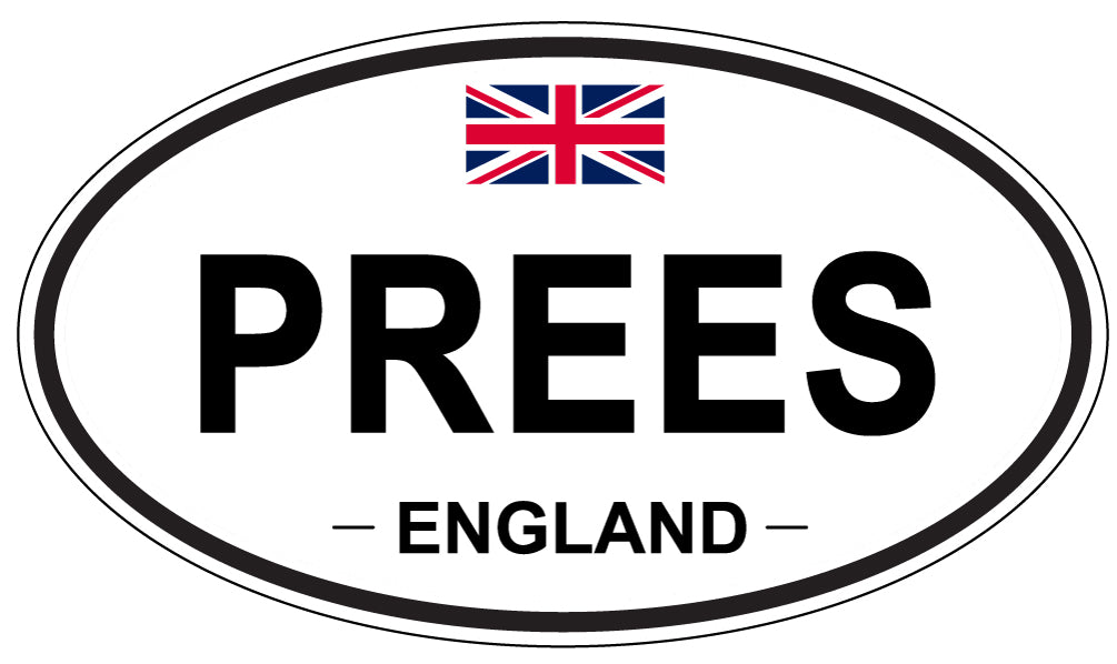 PREES, England - Oval Magnet