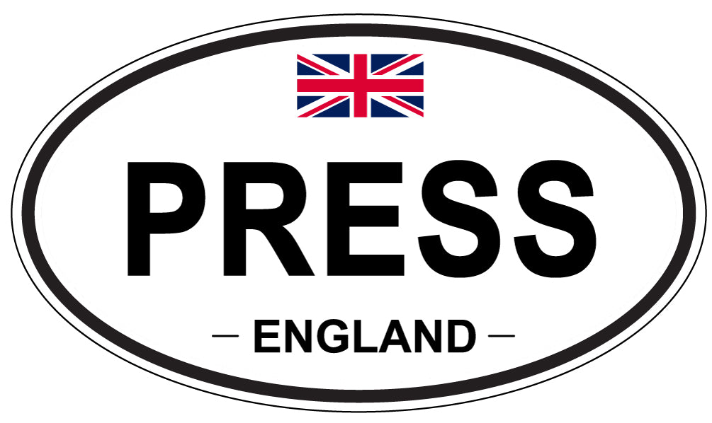 PRESS, England - Oval Magnet