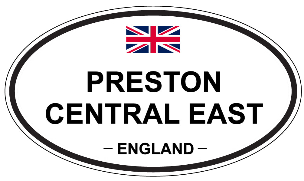 PRESTON CENTRAL EAST, England - Oval Magnet