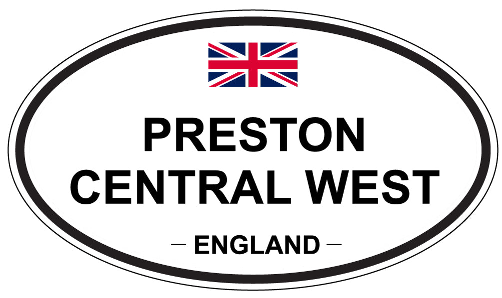 PRESTON CENTRAL WEST, England - Oval Magnet
