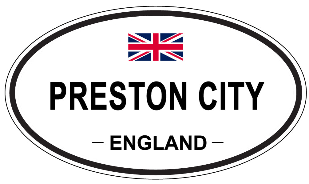 PRESTON CITY, England - Oval Magnet