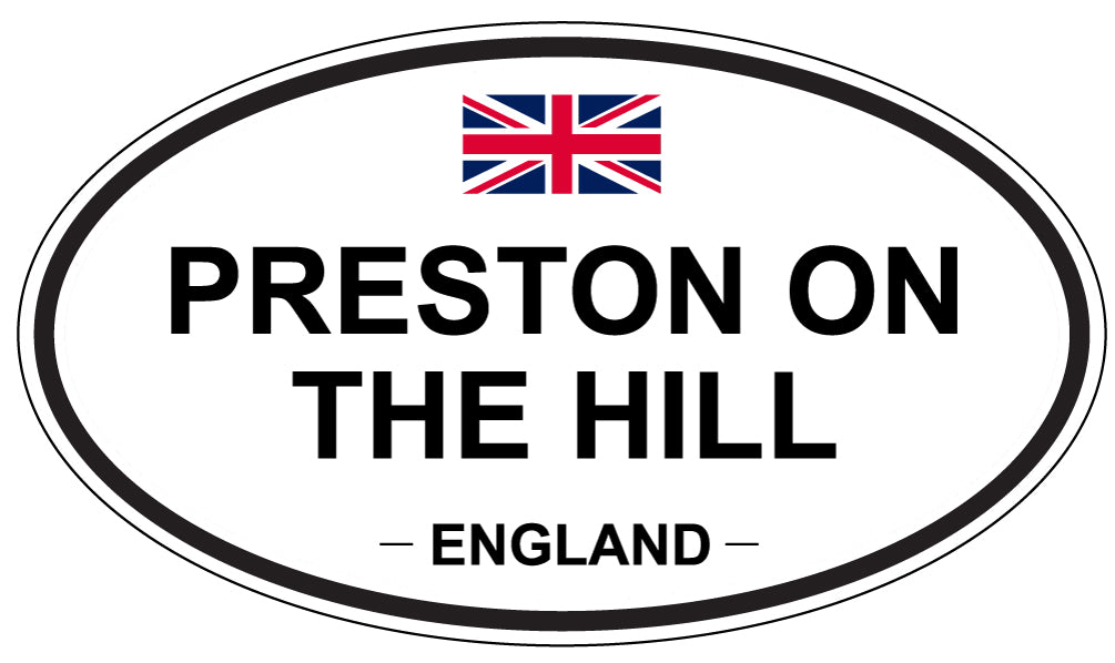 PRESTON ON THE HILL, England - Oval Magnet