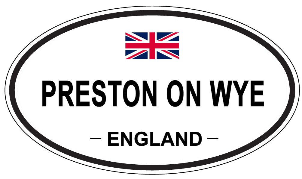 PRESTON ON WYE, England - Oval Magnet