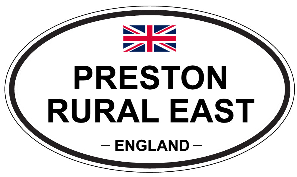 PRESTON RURAL EAST, ENGLAND - Oval Sticker