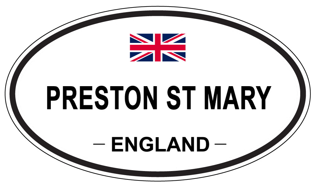 PRESTON ST MARY, England - Oval Magnet